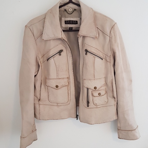 guess beige jacket